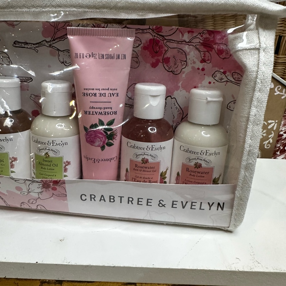Crabtree Evelyn ROSE WATER SWEET ALMOND OIL lotion shower gel moisturizer gift - Picture 9 of 9